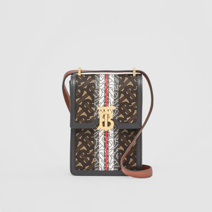 Burberry Burberry Monogram Stripe E-canvas Robin Bag
