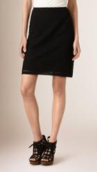 Burberry Prorsum Straight Fit Lace Skirt