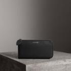 Burberry Burberry Two-tone Leather Ziparound Wallet And Coin Case, Black