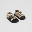 Burberry Burberry Childrens Vintage Check Leather Buckled Sandals, Size: 7