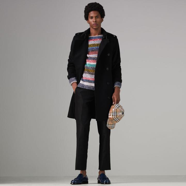 Burberry Burberry Wool Cashmere Trench Coat, Size: 40