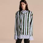 Burberry Pyjama Stripe Silk Cotton Pyjama-style Shirt