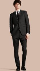 Burberry Slim Fit Melange Wool Half-canvas Suit