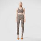 Burberry Burberry Monogram Print Stretch Nylon Leggings
