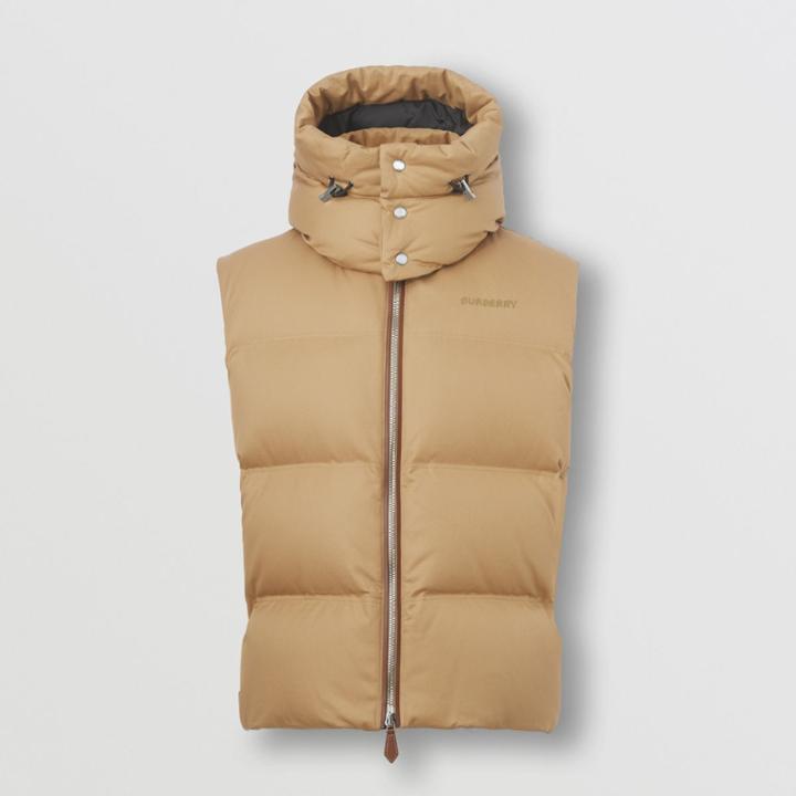 Burberry Burberry Detachable Hood Cotton Gabardine Puffer Gilet