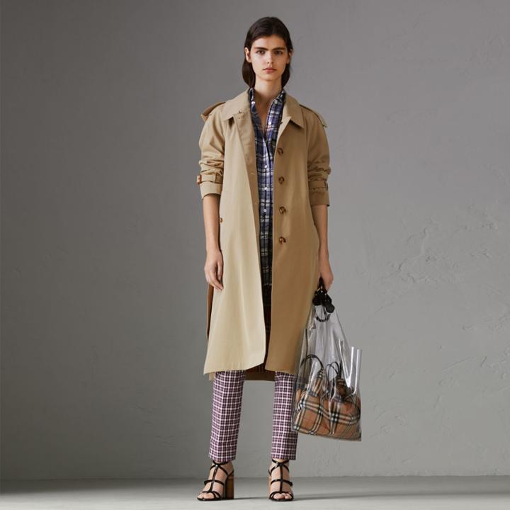 Burberry Burberry Side-slit Tropical Gabardine Trench Coat, Size: 04