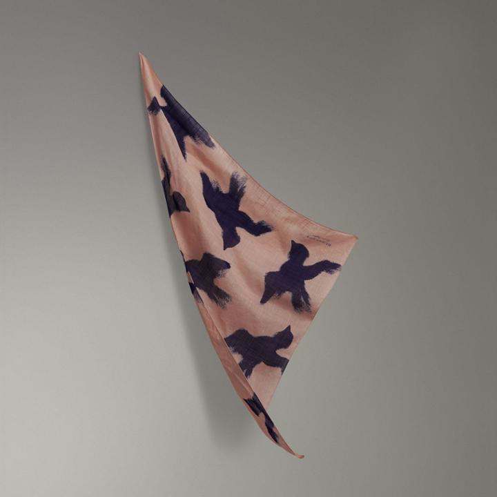 Burberry Burberry Bird Print Cotton Scarf, Pink