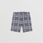 Burberry Burberry Childrens Chequerboard Stretch Cotton Tailored Shorts, Size: 10y