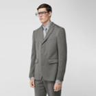 Burberry Burberry English Fit Cashmere Silk Jersey Tailored Jacket, Size: 34, Grey