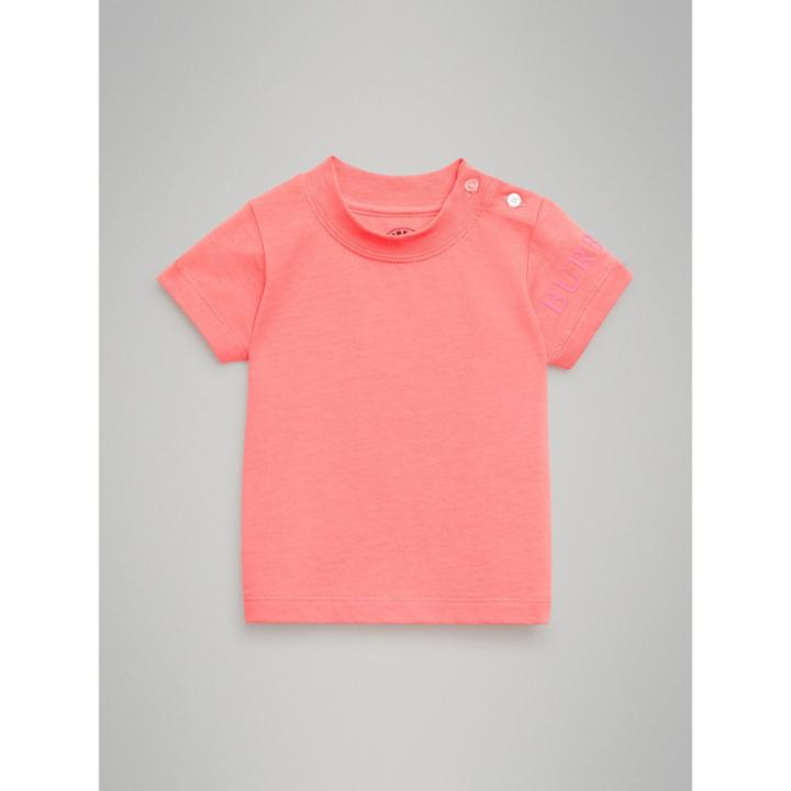 Burberry Burberry Logo Print Cotton T-shirt, Size: 12m, Pink