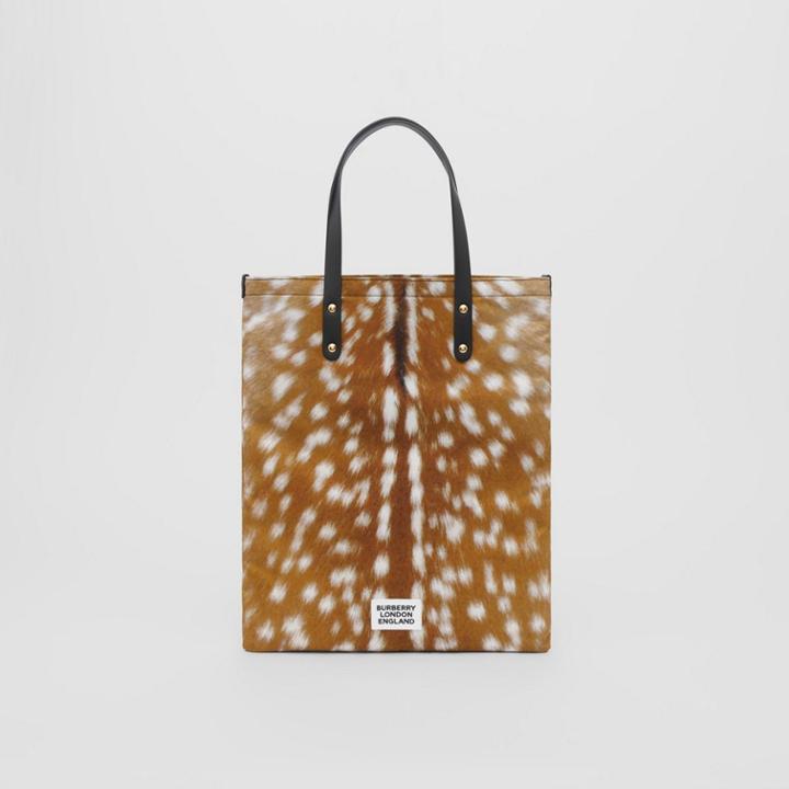 Burberry Burberry Deer Print Nylon Tote Bag, Black