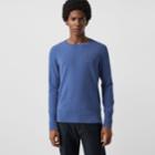 Burberry Burberry Embroidered Logo Cashmere Sweater, Blue