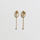 Burberry Burberry Oval And Charm Gold-plated Drop Earrings, Yellow