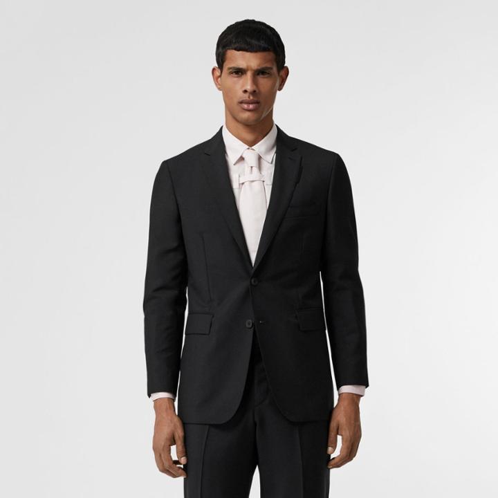 Burberry Burberry Slim Fit Wool Mohair Suit, Size: 44r, Black