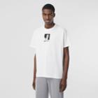 Burberry Burberry Swan And Logo Print Cotton Oversized T-shirt, White