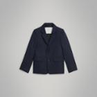 Burberry Burberry Childrens Prince Of Wales Check Wool Blazer, Size: 12y, Blue