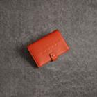 Burberry Burberry Embossed Grainy Leather Folding Wallet, Orange