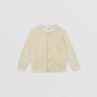 Burberry Burberry Childrens Monogram Motif Knitted Cashmere Cardigan, Size: 10y, Beige