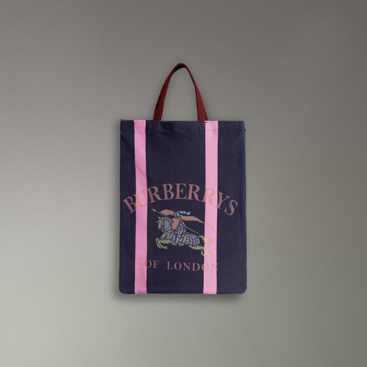 Burberry Burberry Medium Archive Logo Jersey Shopper, Blue