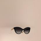 Burberry 3d Check Cat-eye Polarised Sunglasses