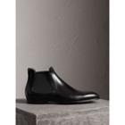 Burberry Burberry Perforated Detail Leather Chelsea Boots, Size: 41, Black