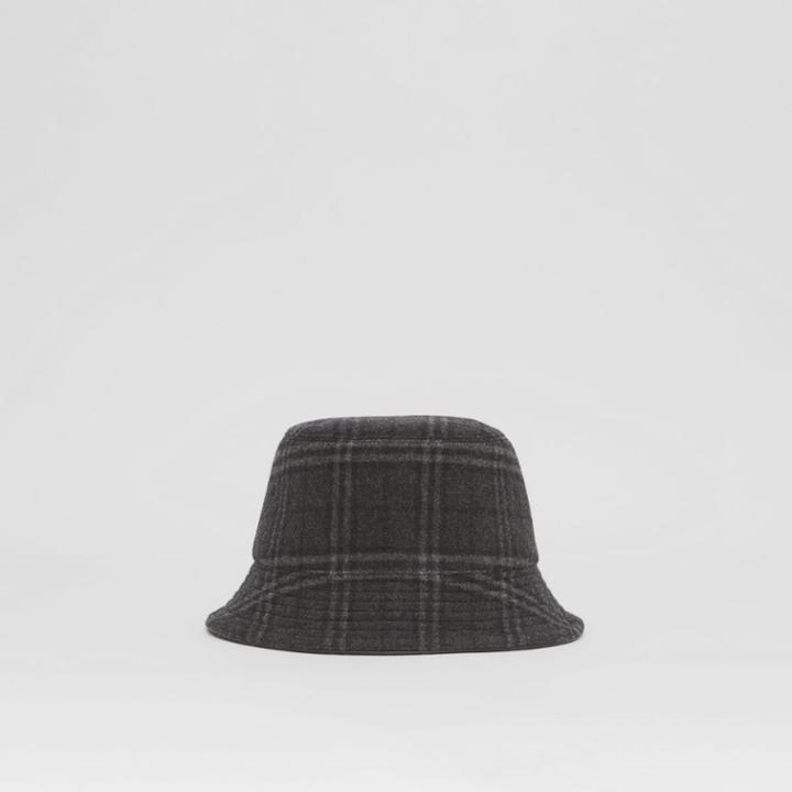 Burberry Burberry Check Wool Cashmere Bucket Hat