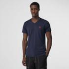 Burberry Burberry Monogram Motif Cotton V-neck T-shirt, Size: L, Blue