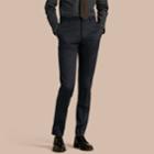 Burberry Burberry Slim Fit Cotton Trousers, Size: 46, Blue