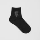 Burberry Burberry Monogram Intarsia Socks, Black
