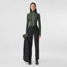 Burberry Burberry Check Stretch Jersey Turtleneck Top