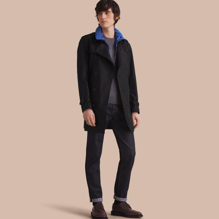 Burberry Burberry Showerproof Technical Trench Coat With Detachable Gilet, Size: 42, Black