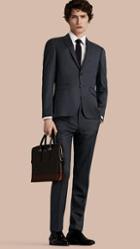 Burberry Slim Fit Half-canvas Birdseye Wool Suit