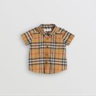 Burberry Burberry Childrens Short-sleeve Vintage Check Cotton Shirt, Size: 12m