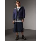 Burberry Burberry Reversible Down-filled Hooded Bomber Jacket, Size: Xs, Blue