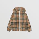 Burberry Burberry Childrens Vintage Check Lightweight Hooded Jacket, Size: 4y, Beige