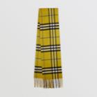 Burberry Burberry Long Reversible Check Double-faced Cashmere Scarf, Green