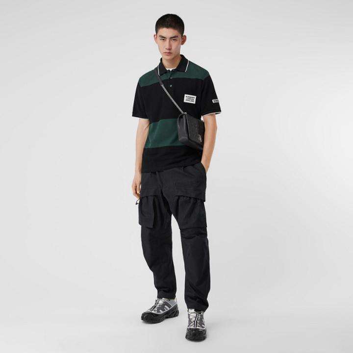 Burberry Burberry Cotton Cargo Trousers, Size: 42, Black