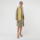 Burberry Burberry Faux Shearling Collar Lightweight Quilted Gilet, Yellow