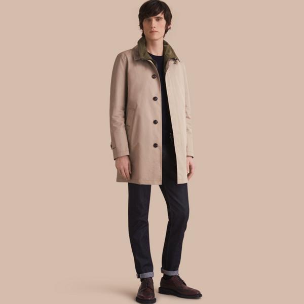 Burberry Lightweight Cotton Car Coat With Detachable Gilet