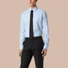 Burberry Burberry Modern Fit Gingham Cotton Poplin Shirt, Size: 16, Blue