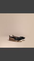 Burberry Tasselled Canvas Check And Leather Espadrilles