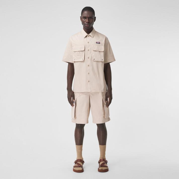 Burberry Burberry Short-sleeve Logo Appliqu Cotton Shirt