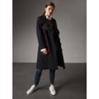 Burberry Burberry Resin Button Wool Oversize Coat, Size: 04, Blue