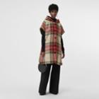 Burberry Burberry Tartan Wool Hooded Poncho, Size: M/l, Red