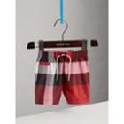 Burberry Burberry Check Swim Shorts, Size: 12m, Red