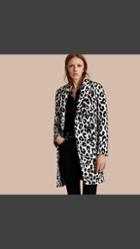 Burberry Leopard Jacquard Lama Wool Coat