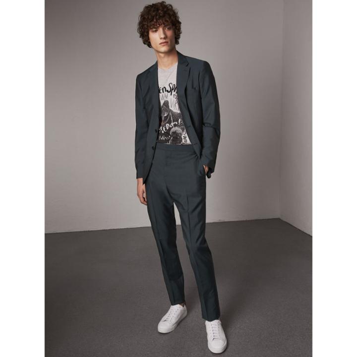 Burberry Burberry Soho Fit Wool Mohair Suit, Size: 52r, Blue