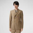 Burberry Burberry Slim Fit Gingham Wool Tailored Jacket, Size: 36r, Brown