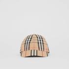 Burberry Burberry Childrens Vintage Check And Icon Stripe Baseball Cap, Beige
