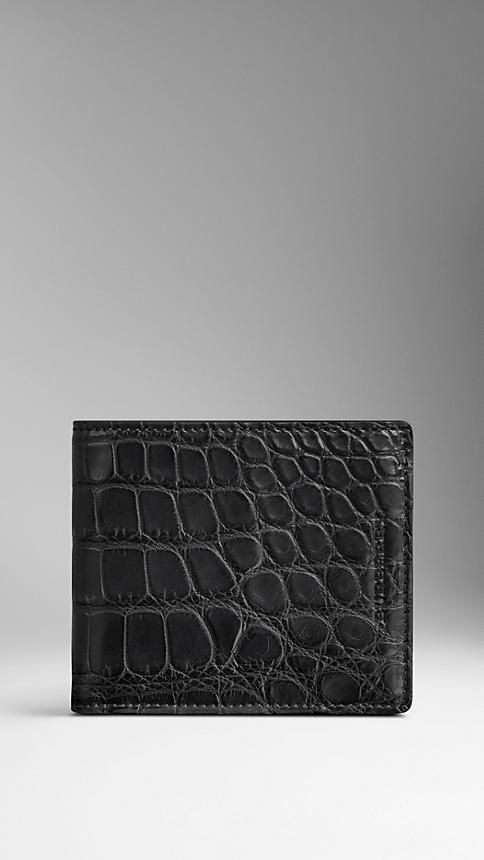 Burberry Textured Alligator Leather Wallet